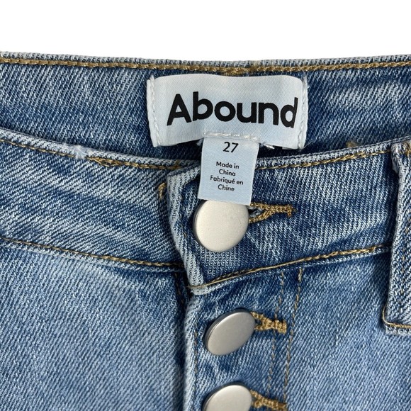 ✨SOLD✨Abound Womens Size 27 High Rise Button Fly Distressed Light Wash Jeans - Picture 5 of 8